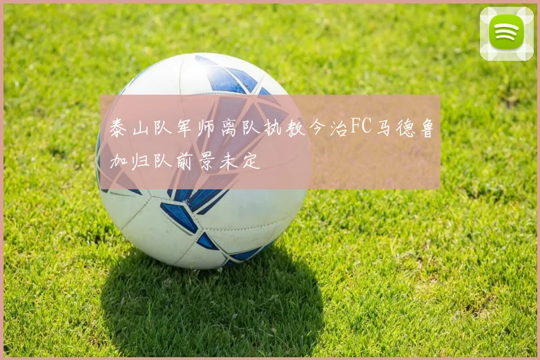 泰山队军师离队执教今治FC马德鲁加归队前景未定